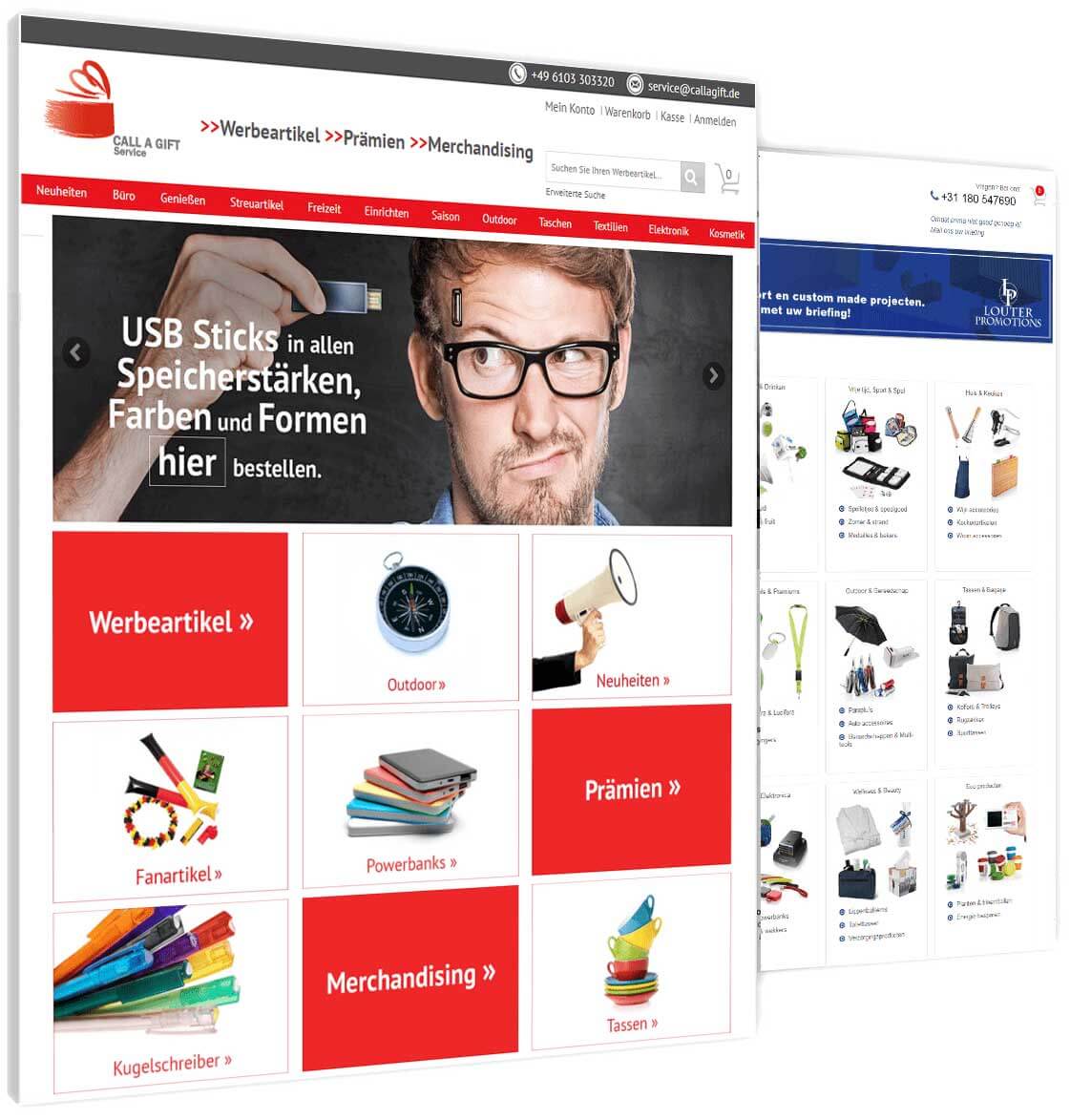Screenshot: callagift — Promotional Webshop