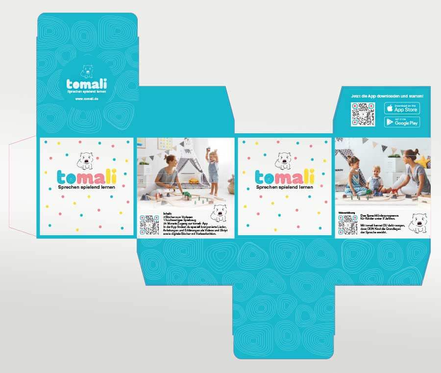 Screenshot: Box, offen — Webshop tomali.de